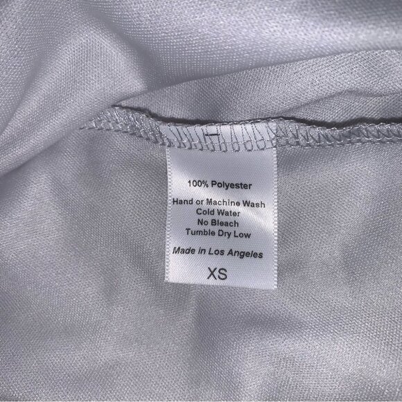 Lucy in The Sky Dress Size XS Silver Tulle Marguerite Plunge A-Line‎ Mini NWOT - Picture 12 of 14